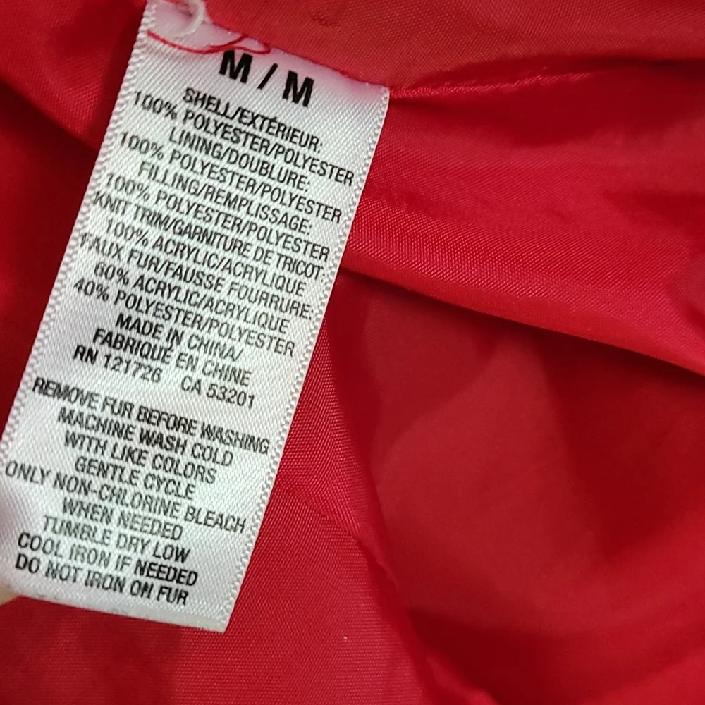 Aeropostale Juniors red medium winter puffer coat - Picture 8 of 11